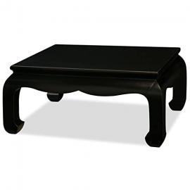 Hand Crafted Ming Style Rectangular Coffee Table, 42in x 34in - Black