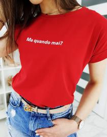 T-shirt damski SENIORITA czerwony RY1270
