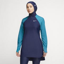 Damskie tunika do pływania zapewniająca pełną osłonę Nike Victory - Niebieski