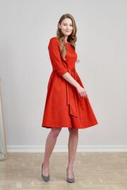 Sukienka Melia bawełna z elastanem czerwień
