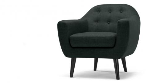 Ritchie, fauteuil, gris anthracite
