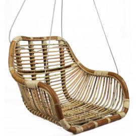 Balancelle fauteuil suspendu  bois clair