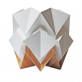 Lampe de table origami ecowood et papier taille M