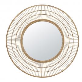 Miroir rond en bambou D99