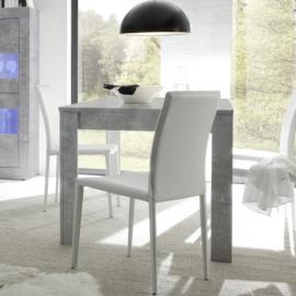 Sofamobili Table avec rallonge 110 cm design effet béton gris Felino 4