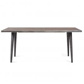 Table rectangulaire 180 x 90 cm bois et mÃ©tal
