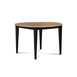 HELLIN Table ronde bois à rallonges - 115 cm - Pieds fuseau - VICTORIA