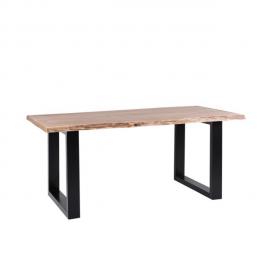 BELIANI Table de salle à manger 200 x 95 cm en bois HEBY - marron clair