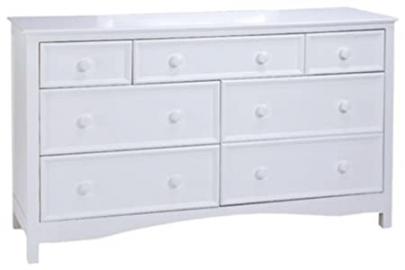 Bolton Furniture 8020500 Wakefield 7 Drawer Dresser, White
