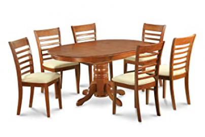 East West Furniture AVML5-SBR-C 5-Piece Dining Table Set