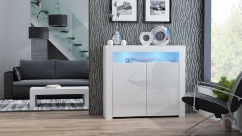 Milano Sideboard 2D - white modern dresser