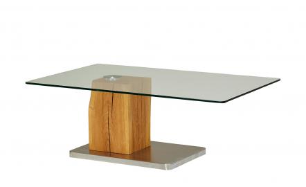 Couchtisch Holz Metall Glas  Piana ¦ holzfarben ¦ Maße (cm): B: 70 H: 40 Tische > Couchtische > Couchtische rechteckig - Höffner