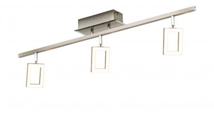 Paul Neuhaus LED-Deckenstrahler mit 3 quadratischen Spots ¦ silber ¦ Maße (cm): B: 76 Lampen & Leuchten > LED-Leuchten > LED-Strahler & Spots - Höffner