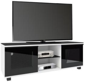 VCM Premium TV-Lowboard Schrank Fernsehtisch rollbar TV Schrank Holz Luxala weiß