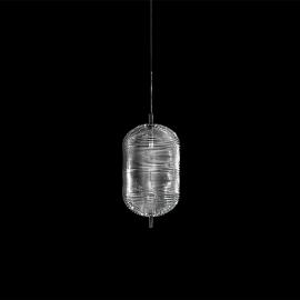 Studio Italia Design Jefferson Medium LED Pendelleuchte, Chrom schwarz - Kristallglas