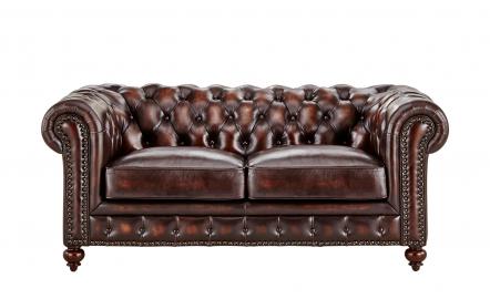 uno Sofa 2-sitzig braun - Leder Chesterfield ¦ braun ¦ Maße (cm): B: 183 H: 80 T: 100 Polstermöbel > Sofas > 2-Sitzer - Höffner