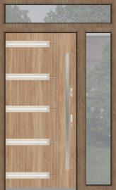 kundenspezifische Konfiguration - Fargo Tür mit rechtem Seitenteil und Oberlicht (Ansicht von außen)