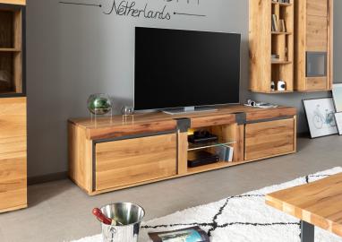 TV-Board Wildeiche / Zerreiche 220x48x50 natur geölt NEW AMSTERDAM #03