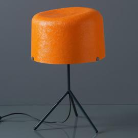 Tischleuchte Ola aus Glasfaser, orange, 53 cm hoch