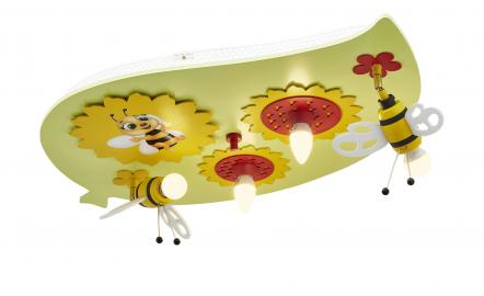 Deckenleuchte, Sonnenblume mit Biene ¦ grün ¦ Maße (cm): B: 50 Lampen & Leuchten > Innenleuchten > Deckenleuchten - Höffner
