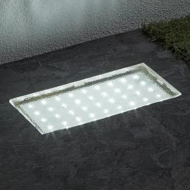 Rechteckige LED-Bodeneinbauleuchte Walkover, 20 cm