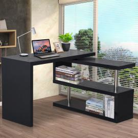 HOMCOM® Computertisch Winkelschreibtisch PC Tisch schwarz