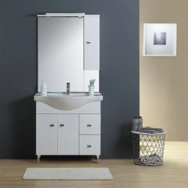 Badmöbel 85 Cm Mit Unterschrank + Waschtisch + Spiegel