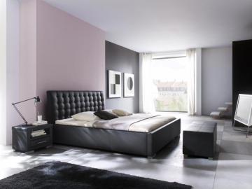100x200 Polsterbett ISA Comfort von Meise Möbel Kunstleder schwarz