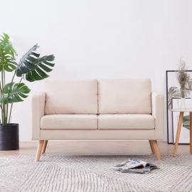 Topdeal - 2-Sitzer-Sofa Stoff Cremeweiß 22950